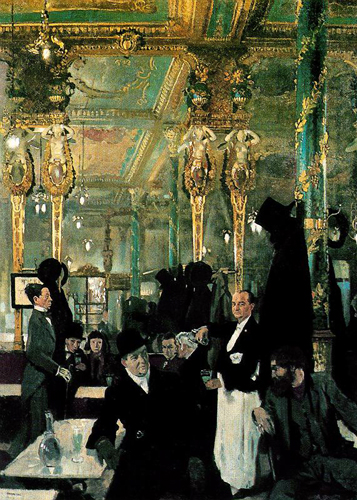 The Café Royal, London by William Orpen (1912) © First Night Vintage—Available as Posters, Cards, and Prints