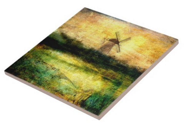 Buy Turning Windmill Tile © Sarah Vernon at Zazzle