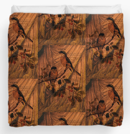 Draw Back the Curtain Duvet Covers at Redbubble © Sarah Vernon