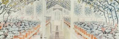Eric Ravilious - The Greenhouse: Cyclemen and Tomatoes